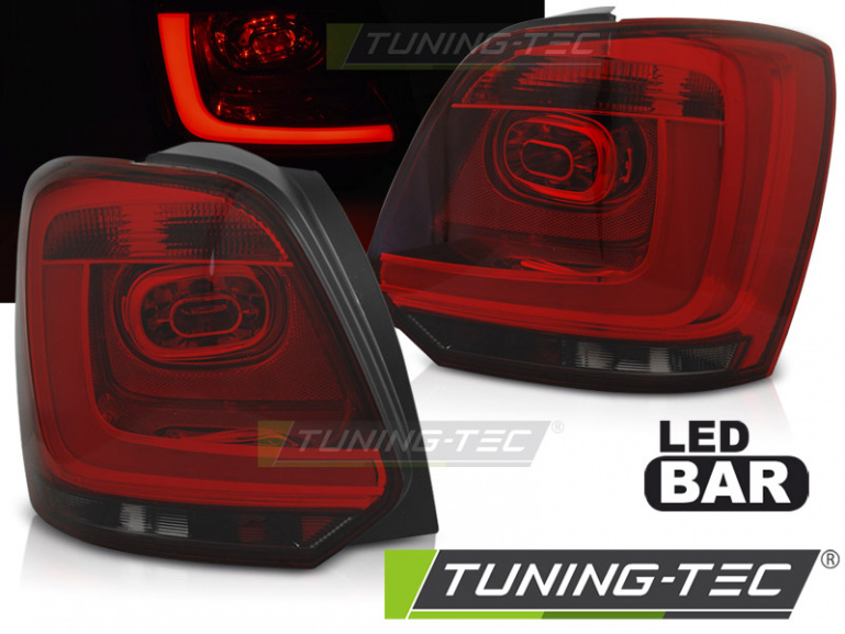 LED Upgrade Design Rückleuchten für VW Polo 6R 09-14 rot/rauch